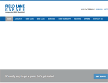 Tablet Screenshot of fieldlanegarage.co.uk